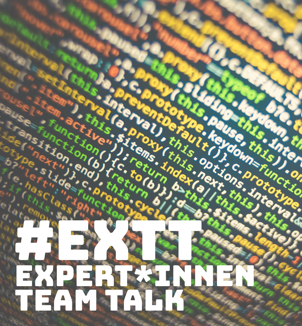 EXTT Expert*innen Team Talk, Thema Big Data
